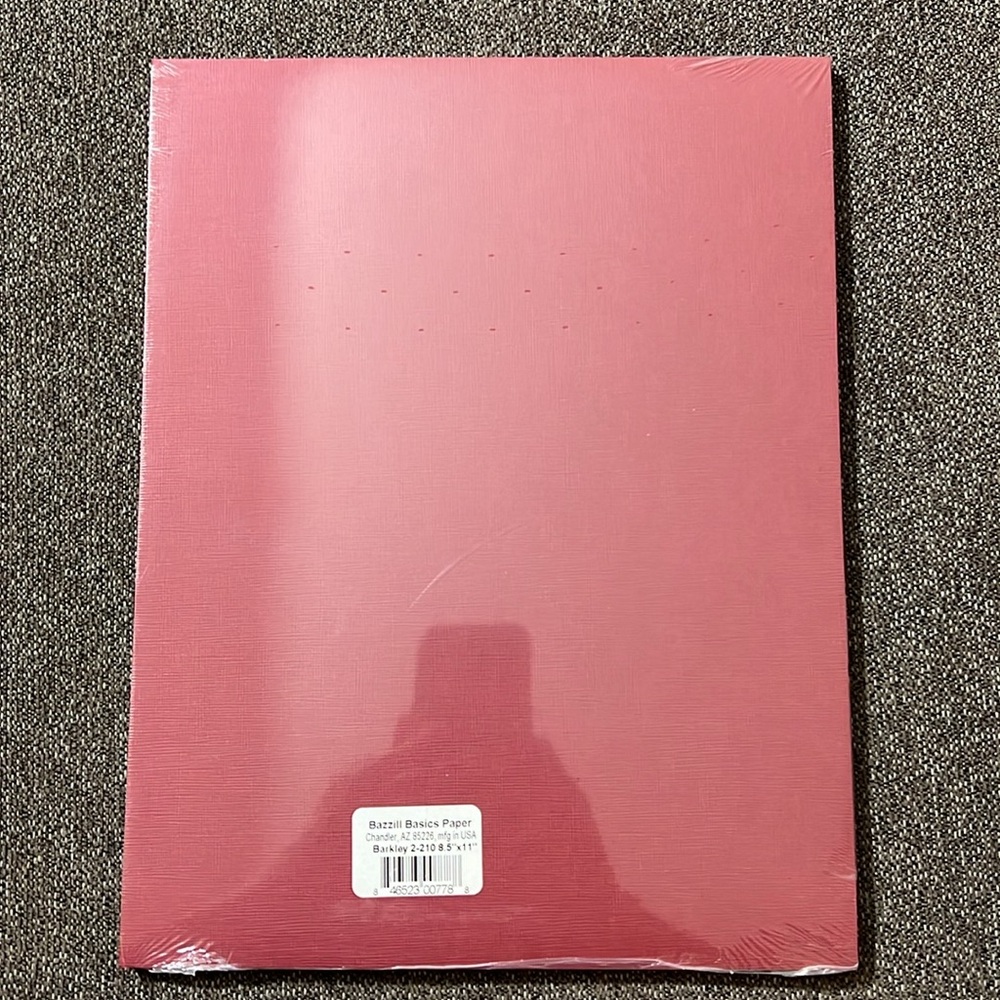 Bazzill Basics Paper Canvas Texture 8.5x11 Color Barkley #2-210 Cardstock NWT